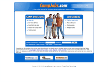 Tablet Screenshot of campjobs.com